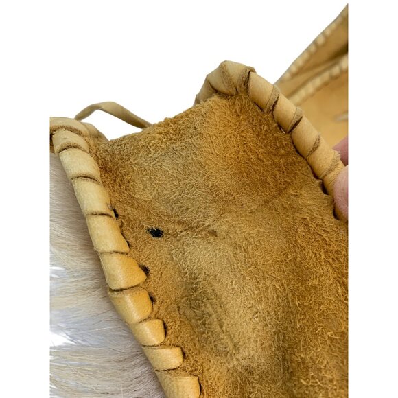 Handmade Buckskin Fur Leather Native American Medicine Herb Bag C10526 - Picture 4 of 9